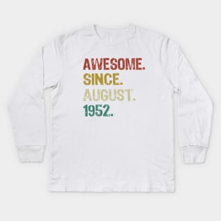 Born in August 1952 Kids Long Sleeve T-Shirt